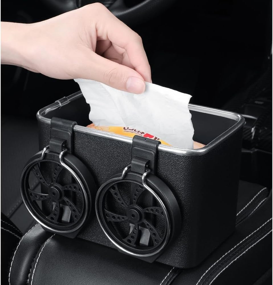 Car Armrest Storage Box with Cup Holder